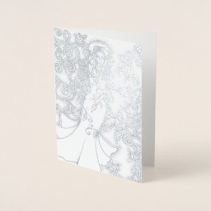 Swept up Ink Goddess Pagan Art Foil Card