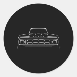 Sweptline Truck Hot Rod Classic Round Sticker