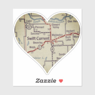 Swift Current SK Retro Map