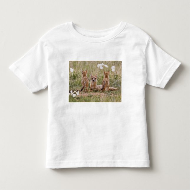Swift Fox (Vulpes velox) female with young at Toddler T-Shirt (Front)