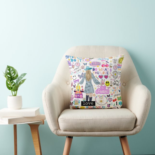 SWIFT-INSPIRED AFFIRMATIONS THROW PILLOW (Chair)