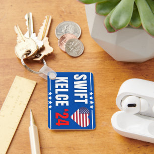 Swift Kelce 24 Heart Key Ring