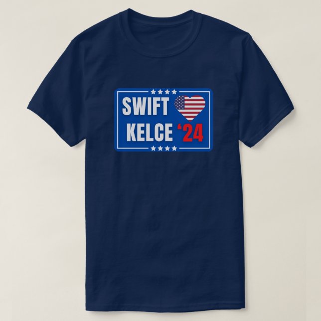Swift Kelce 24 Heart T-Shirt (Design Front)