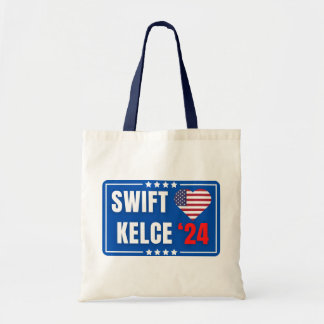 Swift Kelce 24 Heart Tote Bag