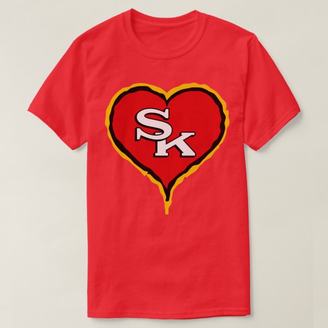 Swift Kelce Chief Heart T-Shirt (Design Front)