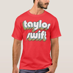 Swift Retro Rainbow Typography Faded Style T-Shirt