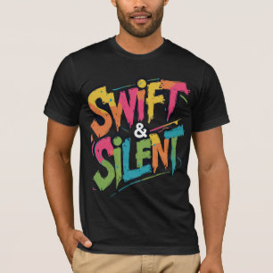 Swift & Silent Graffiti-Style T-Shirt – Bold Urban