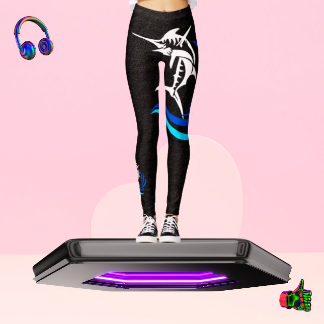 Swift Swordfish Black Leggings (Creator Uploaded)