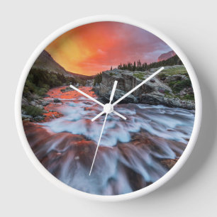 Swiftcurrent Falls   Glacier National Park Montana Clock
