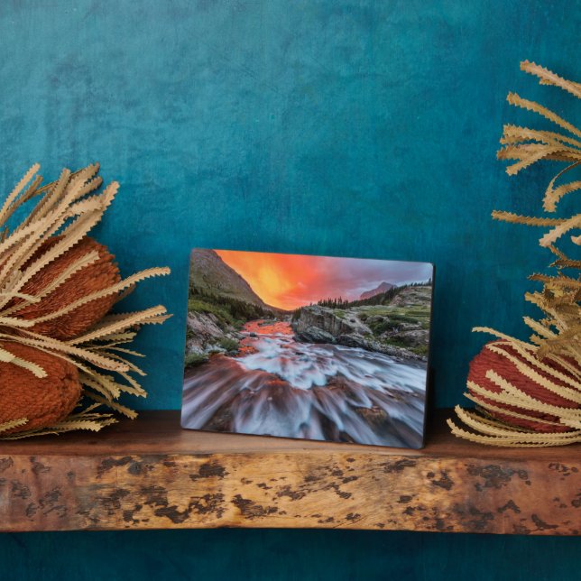 Swiftcurrent Falls | Glacier National Park Montana Plaque (Side)