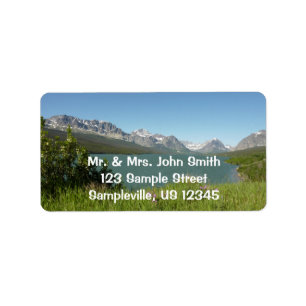 Swiftcurrent Lake View at Glacier National Park Label