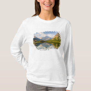 Swiftcurrent Lake with Many Glacier hotel and T-Shirt