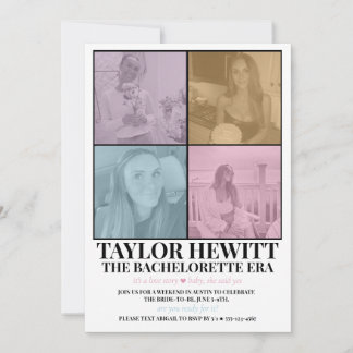 Swiftie Bachelorette Era Itinerary Invitation