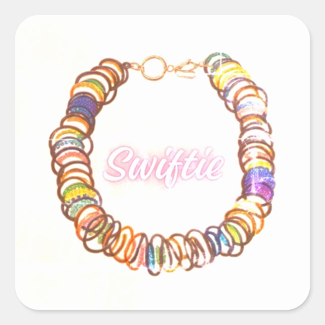 Swiftie Beads – Stadium Glow Bracelet Concept Square Sticker (Front)