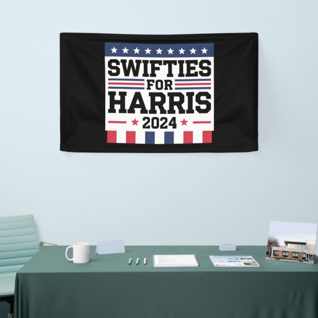 Swifties for Kamala Harris 2024 Vote Support  Banner (Tradeshow)