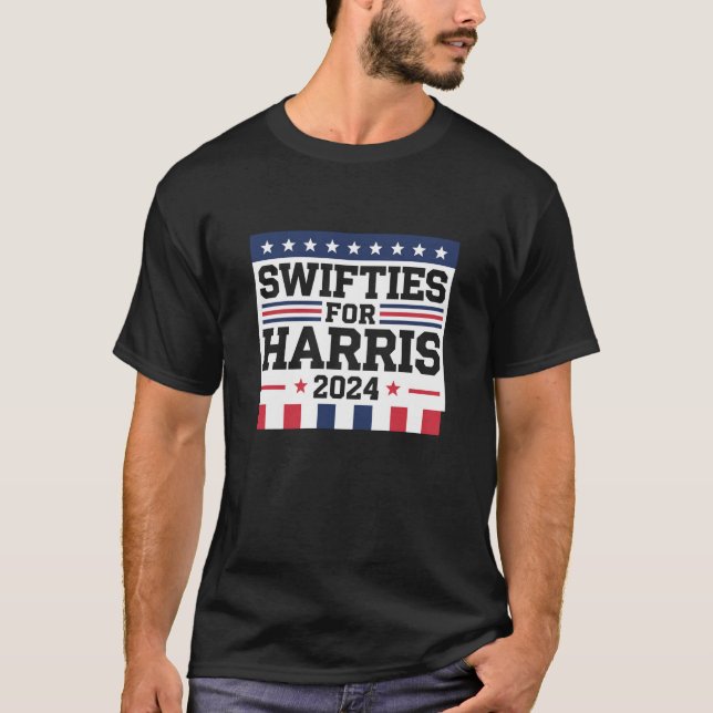 Swifties for Kamala Harris 2024 Vote Support  T-Shirt (Front)