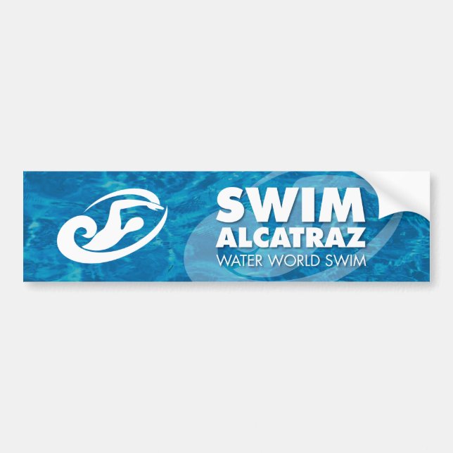 Swim alcatraz bumper sticker (Front)