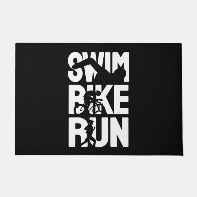 Swim Bike Run Doormat (Front)
