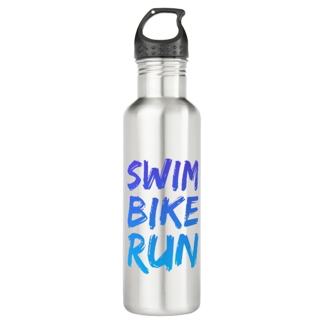 Swim Bike Run great design 710 Ml Water Bottle (Front)