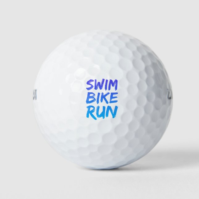 Swim Bike Run great design Golf Balls (Front)