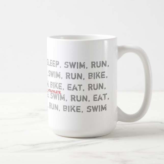 Swim, Bike, Run - I Am a Triathlete - Coffee Mug (Right)