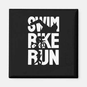 Swim Bike Run Magnet