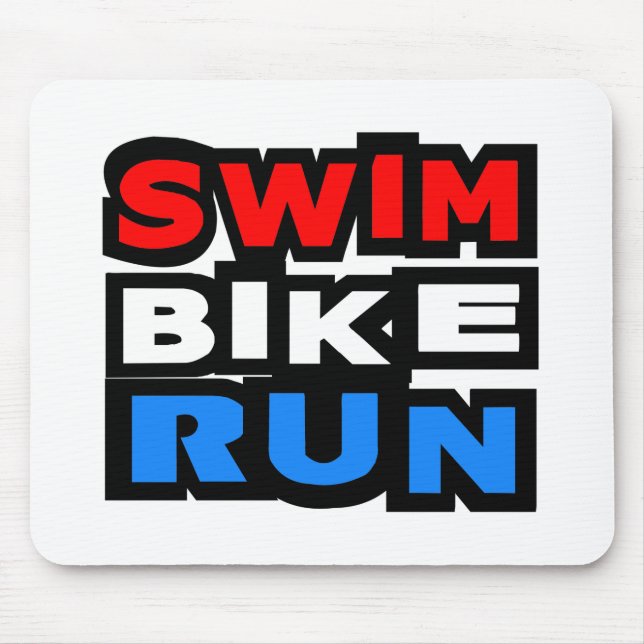 Swim Bike Run Mouse Pad (Front)