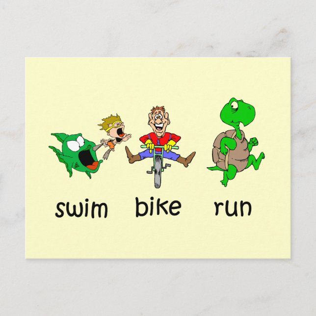 Swim Bike Run Postcard (Front)