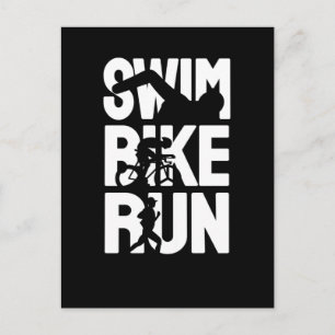 Swim Bike Run Postcard
