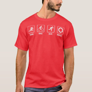 Swim Bike Run Repat Triathlon T-Shirt
