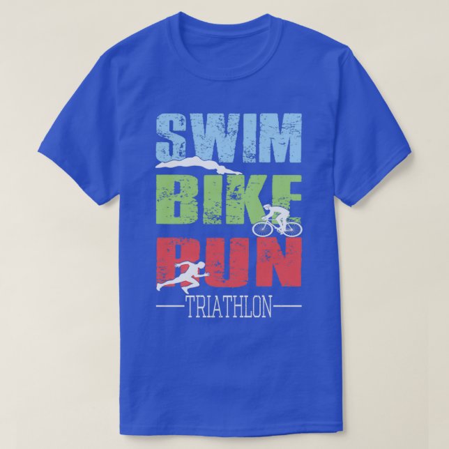 Swim Bike Run Triathlon 13 T-Shirt (Design Front)