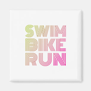 Swim Bike Run, Triathlon Magnet