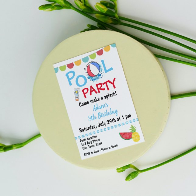 Swim Birthday Invitation (Creator Uploaded)