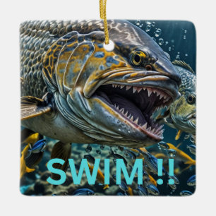 Swim!! Ceramic Ornament