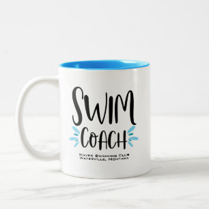 Swim Coach Cute Swimming Two-Tone Coffee Mug