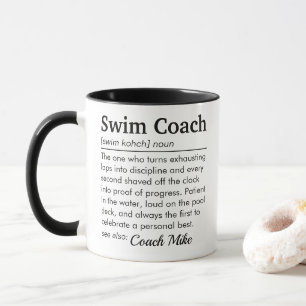Swim Coach Definition Personalised Appreciation Mug