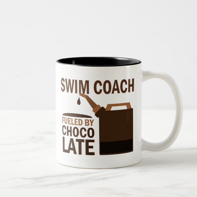 Swim Coach (Funny) Gift Two-Tone Coffee Mug (Right)