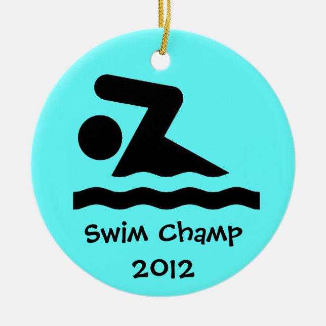 Swim Design Ornament (Front)