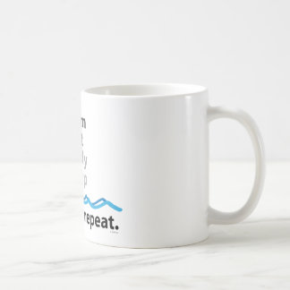 Swim, eat, study, sleep ... rinse and repeat coffee mug