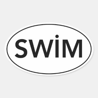 "SWIM" Euro Car Sticker