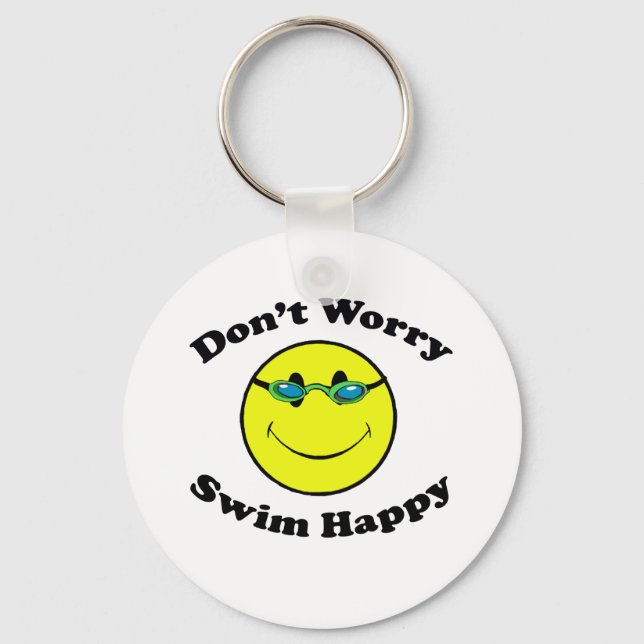 Swim Happy Key Ring (Front)