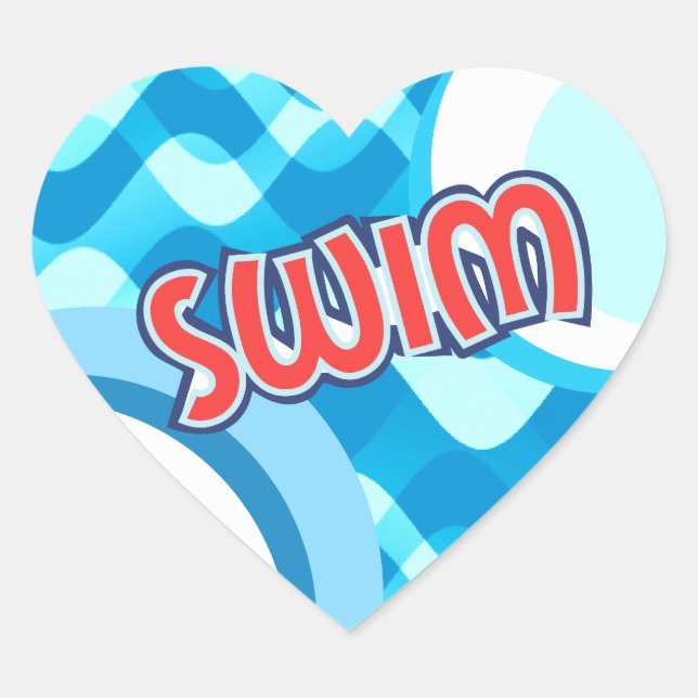 SWIM Heart Stickers (Front)