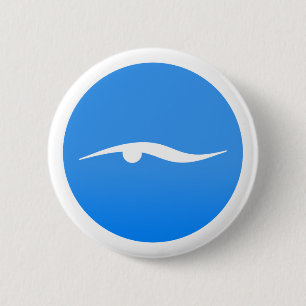 swim_in_Blue2Swimming logo on T-shirt 6 Cm Round Badge