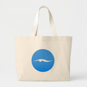 swim_in_Blue2Swimming logo on T-shirt Large Tote Bag