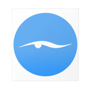 swim_in_Blue2Swimming logo on T-shirt Notepad