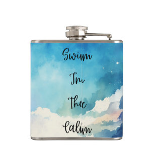 Swim In The Calm Hip Flask
