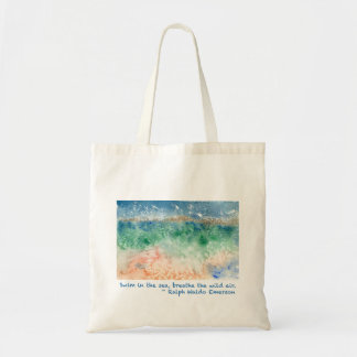 Swim in the Sea Watercolor Tote Bag