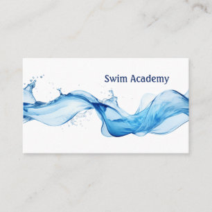 Swim instructor splash business card