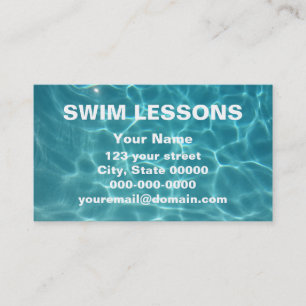 Swim Lessons Business Card