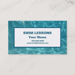 Swim Lessons - Swim teacher Business Card